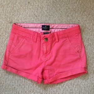 AE coral pink shorts